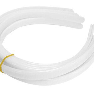 Bulk Plain Craft Plastic Headbands for DIY - 12pc White Headbands for Women, Gir